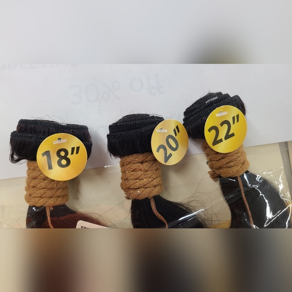 7pk set of human hair bundles 16" 18" 18" 20" 20" 22" 22" of deep wave - Picture 2 of 3